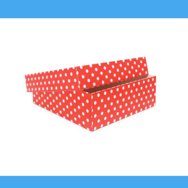 Two Pieces Box made with Material Reciclado -  Smooth RED or PolkaDot Color